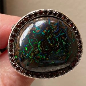 K. Brunini Jundah Opal Oxidized Sterling Silver Ring